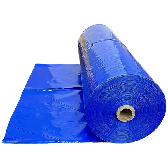 Farm Plastic Supply - Polyethylene Plastic Shrink Wrap - 7 mil (20' x 100') – Blue Boat Shrink Film for use with Heat Gun, Industrial Shrink Wrap, Plastic Sheeting for Protection and Storage