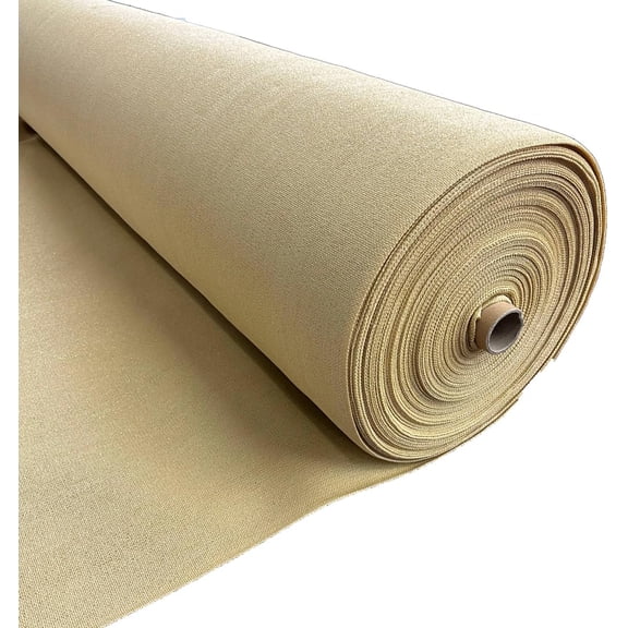 Farm Plastic Supply - Sand/Tan Shade Cloth - 85% - Mesh Fabric for Fence Privacy Screen, Garden Shade, Mesh Fence Screening, Shade Cloth Rolls, Wind Screen (12' x 10')