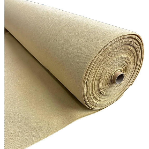 Farm Plastic Supply - Sand/Tan Shade Cloth - 85% - Mesh Fabric for Fence Privacy Screen, Garden Shade, Mesh Fence Screening, Shade Cloth Rolls, Wind Screen (12' x 75')