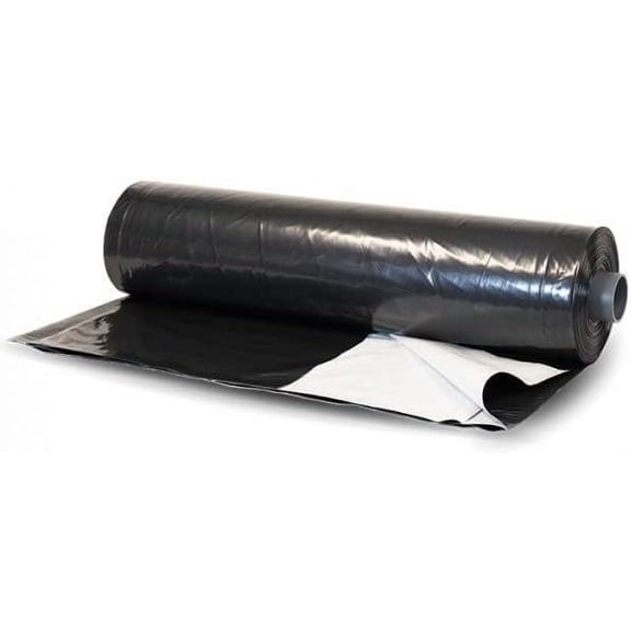 Farm Plastic Supply - Silage Tarp Black/White Plastic Sheeting - 6 Mil - (40' x 30') - Heavy Duty Polyethylene Plastic Tarp for Silage Cover, Bunker Cover for Farming, Agriculture, Ground Covering