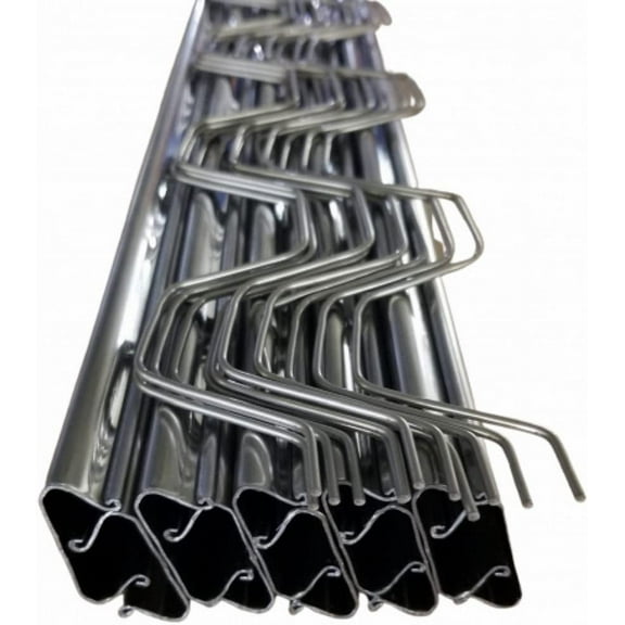 Farm Plastic Supply - Spring Wire & Lock Channel - (10 Pack) - Stainless Steel 6.5 ft Spring Lock Track & U-Channel Bundle for Greenhouse Plastic Polyethylene Film or Shade Cloth
