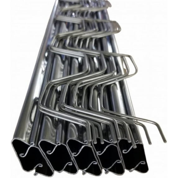 Farm Plastic Supply - Spring Wire & Lock Channel - (5 Pack) - Stainless Steel 6.5 ft Spring Lock Track & U-Channel Bundle for Greenhouse Plastic Polyethylene Film or Shade Cloth