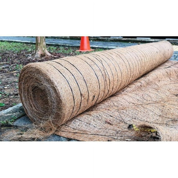 Farm Plastic Supply - Straw Erosion Control Blanket - 5' x 112.5' - Straw Garden and Landscape Cover, Erosion Control Blanket, Straw Blanket, Erosion Control, Mulch, Slope Stabilizer