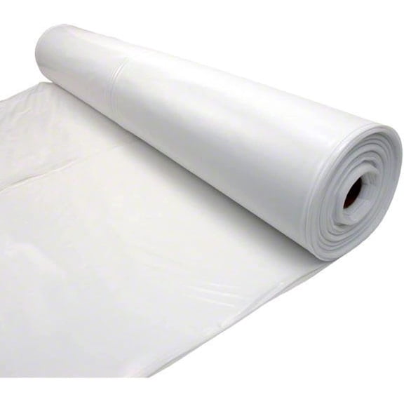 Farm Plastic Supply - White Plastic Sheeting - 10 mil - (20' x 100') - Thick Plastic Sheeting, Heavy Duty Polyethylene Film, Drop Cloth Vapor Barrier Covering for Crawl Space…