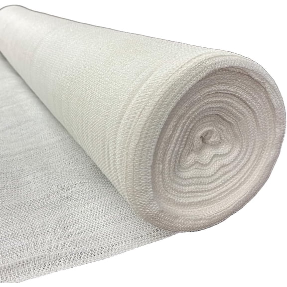 Farm Plastic Supply - White Shade Cloth - 50% - Mesh Fabric for Fence Privacy Screen, Garden Shade, Mesh Fence Screening, Shade Cloth Rolls, Wind Screen (12' x 125')