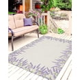 thumbnail image 1 of Farm Purple Lavender Flowers Area Rug Linen Floral Print Large Rugs Indoor Non Slip Machine Washable Breathable Durable Carpet Front Entrance Floor Decor 5x7 Non-slip Soft Living, 1 of 5