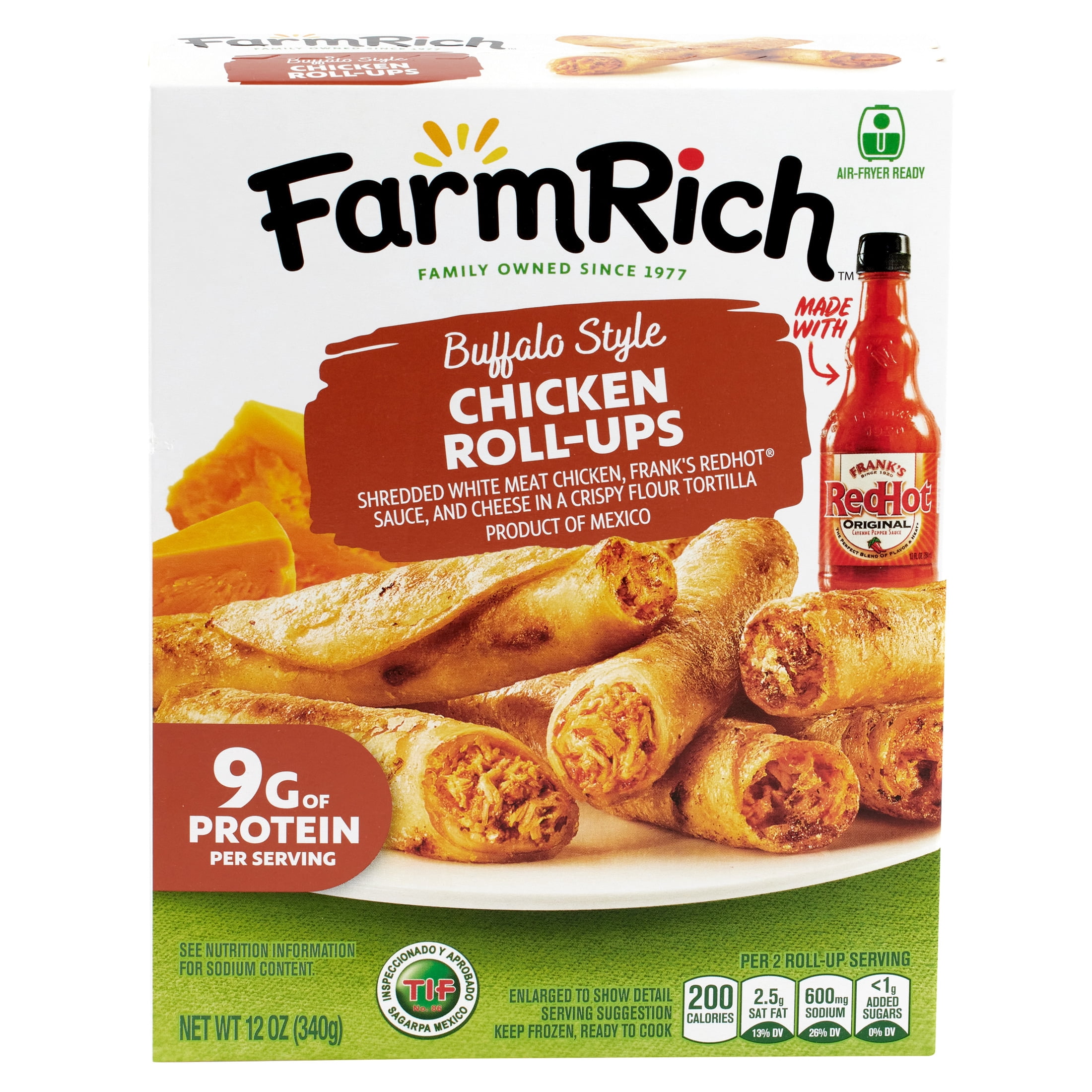 Farm Rich Buffalo Chicken Rollups, 12 oz (Frozen Snacks and Appetizers)