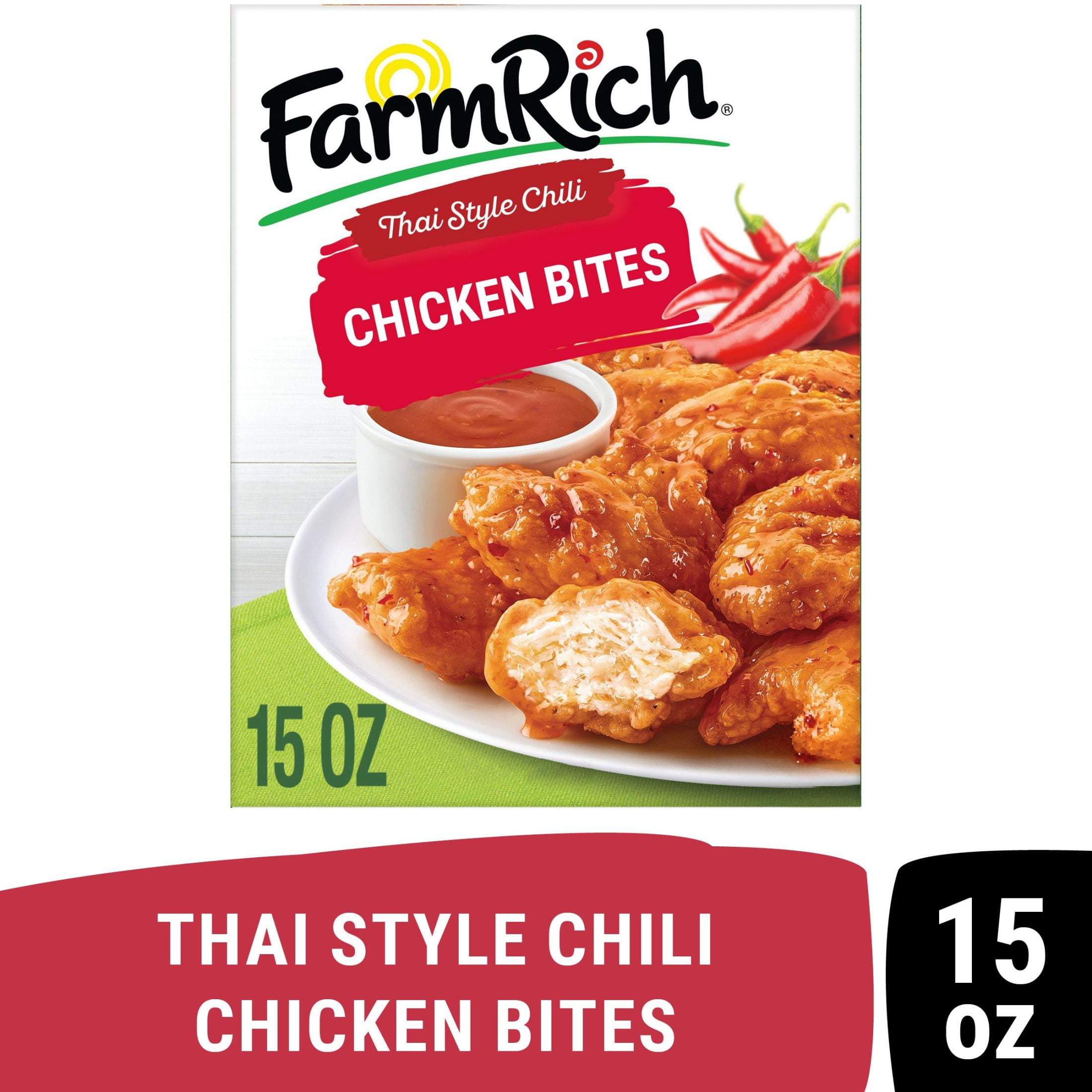 Farm Rich Chicken Bites with Sweet Thai Style Chili Sauce, Regular, 15