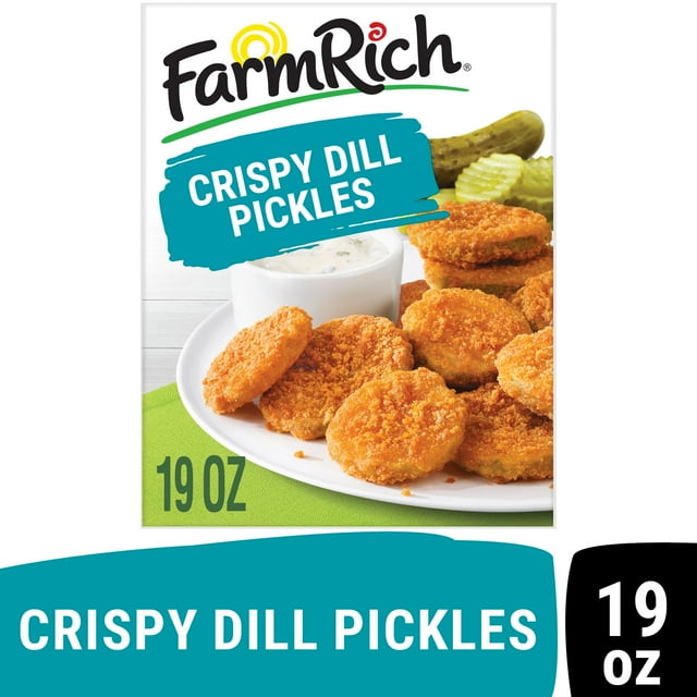 Farm Rich Crispy Dill Pickle Slices with Lightly Seasoned Breading