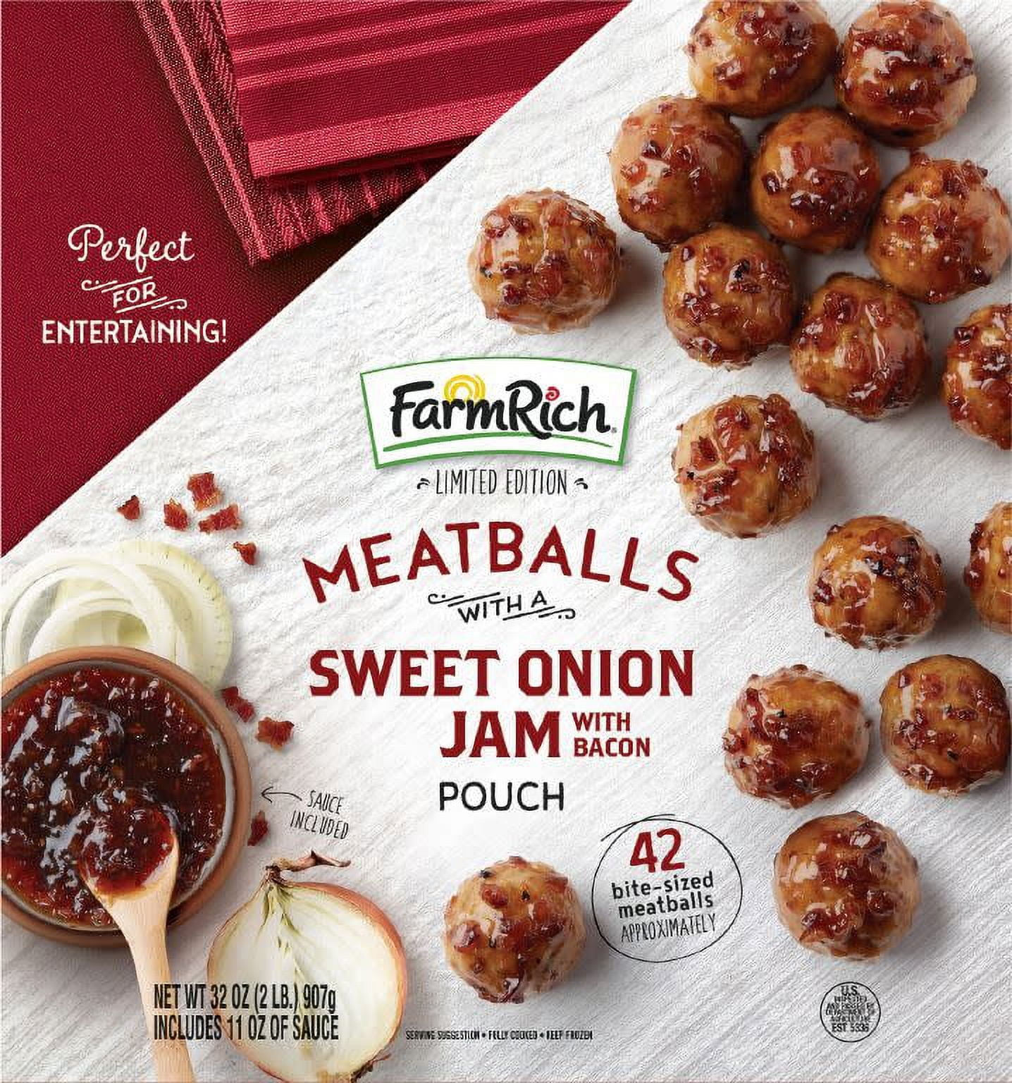 Farm Rich Limited Edition Meatballs with Sweet Onion Jam with Bacon