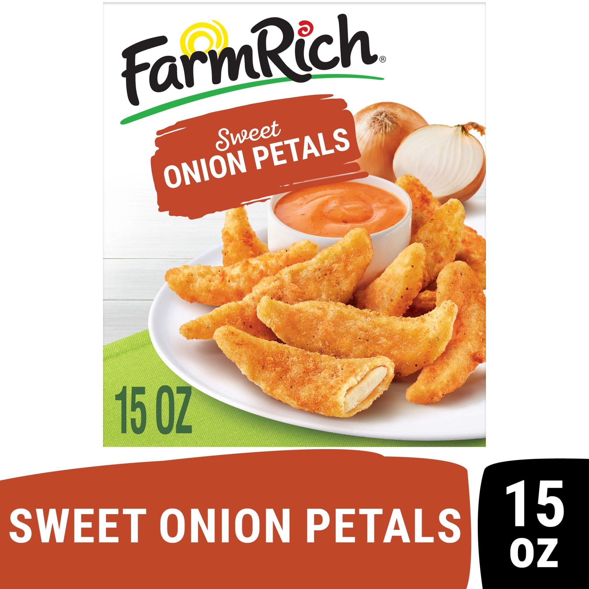 Farm Rich Sweet Onion Petals with Aussie Dipping Sauce, Crispy Coating