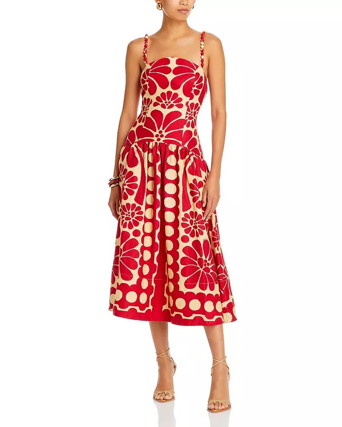 fitted lace wedding dress Palermo Red Sleeveless Dress