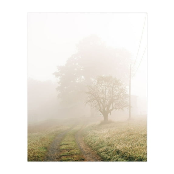 Farm Road, Accord - Accord New York Photography Rural Landscape Farmhouse Nature Rustic Autumn Scenic Unframed Wall Art Print 20 x 24 inches