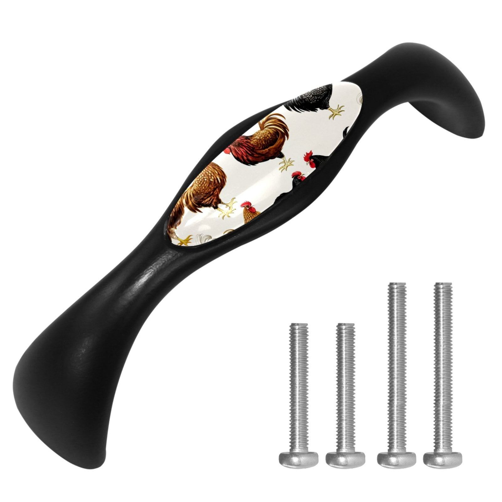 Farm Rooster Kitchen Cabinet Pull Knobs Drawer Hardware Handles for Door,Dresser,Bathroom Decorative