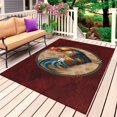 thumbnail image 1 of Farm Rooster Outdoor Rug 6x9 Ft, Non Slip Washable Area Rug, Boho Farmhouse Animals Floral Pattern Patio Rugs Carpet Runner, Large Floor Mat for Indoor/Outdoor Deck Porch Camping, 1 of 8