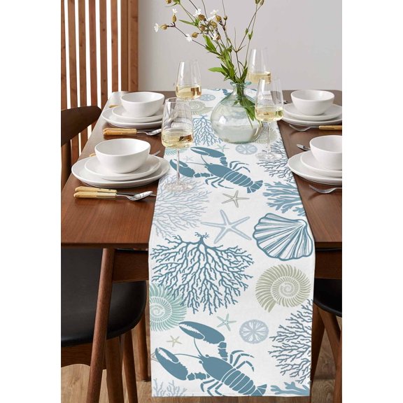 Farm Rooster Watercolor Animal Table Runner 13x36in Non-Slip Cotton Linen Table Runners, Sweet Home Quote Dresser Scarves TableRunner for Dinner Kitchen Dining Wedding Party
