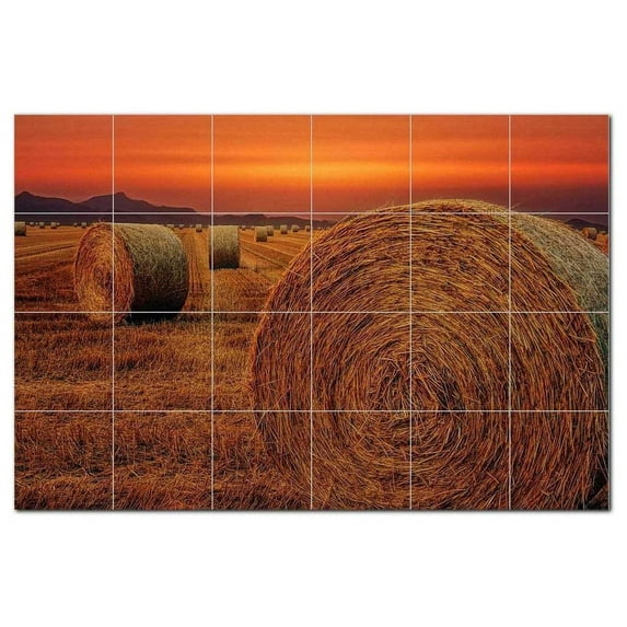 Farm Rural Ceramic Tile Mural Kitchen Backsplash Bathroom Shower, 400587-L64