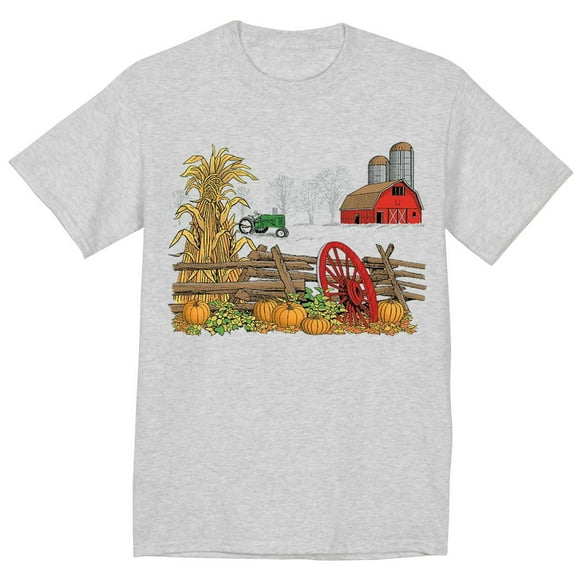 Farm Scene Farming Autumn Harvest Halloween T-shirt Mens Graphic Tees Clothing Apparel
