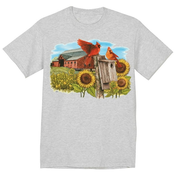Farm Scene Farming Sunflowers T-shirt Mens Graphic Tees Clothing Apparel