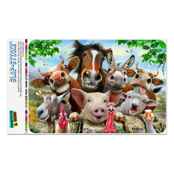Farm Selfie Horse Pig Chicken Donkey Cow Sheep Home Business Office Sign