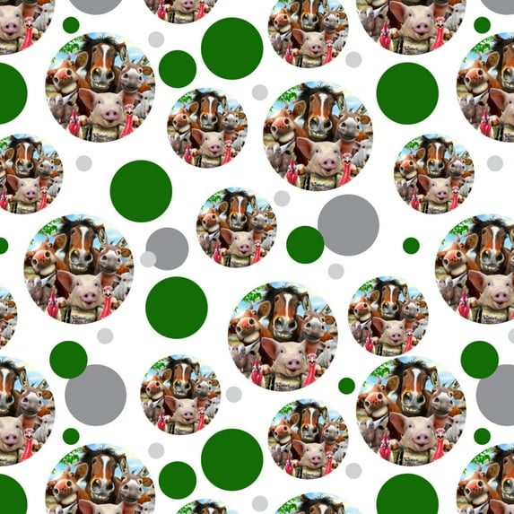 Farm Selfie Horse Pig Chicken Donkey Cow Sheep Premium Gift Wrap Wrapping Paper Roll