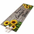 thumbnail image 1 of Farm Sunflower 2'x6' Runner Rug, Positive Floral Vintage Brown Wooden Washable Non-Slip Area Rugs for Hallway Kitchen Floor Bedroom Entryway, Laundry Carpet Decoration Indoor Mat, 1 of 9