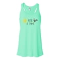 thumbnail image 1 of "Farm Tank Top, Rooster Rise And Shine, Rooster Tank, Women's Racerback, Gift For Her, Country Apparel, Country Sayings, Workout Tank, Gym T, Mint , SMALL", 1 of 1