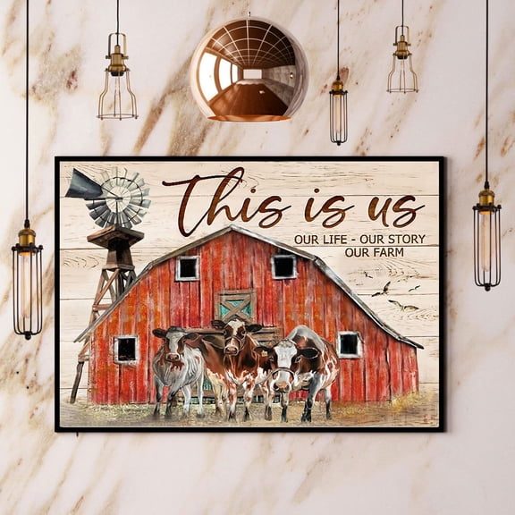 Farm This Is Us Our Life Our Story Our Farm Paper Poster No Frame Matte Wall Art Decor 11 x 17 Inch Poster