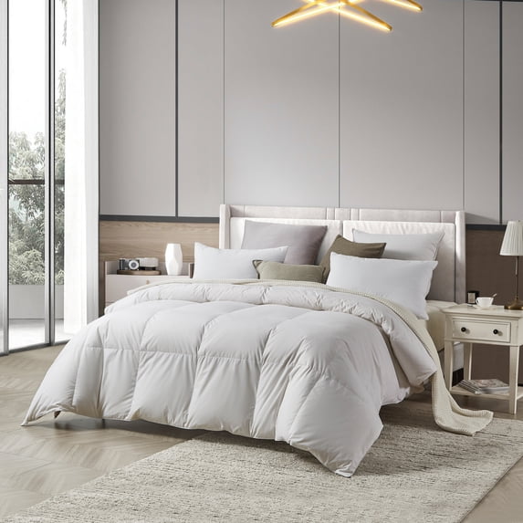 Farm To Home Organic Blended Cotton White Down Comforter Twin