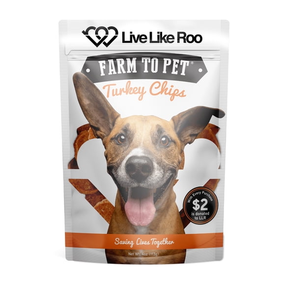 Live Like Roo Turkey Chips for Dogs | Dog Treats That Give Back