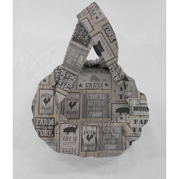 Farm To Table Casserole Baking Pan or Pie Plate Cozy and Carrier by Penny's Needful Things (Pie Plate/Small Casserole Carrier) (Cream)