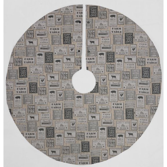 Farm To Table Christmas Tree Skirt By Penny's Needful Things (Cream) (Round)