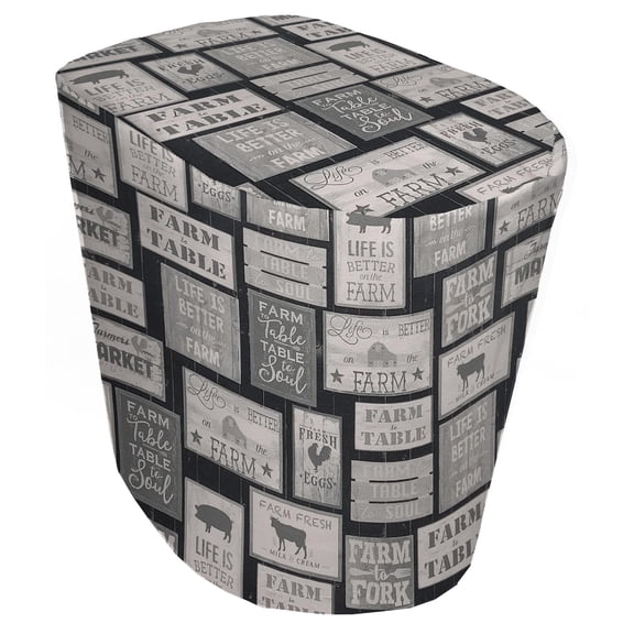 Farm To Table Cover Compatible with Keurig Coffee Maker by Penny's Needful Things (Gray) (K10/K15/B31 Mini)