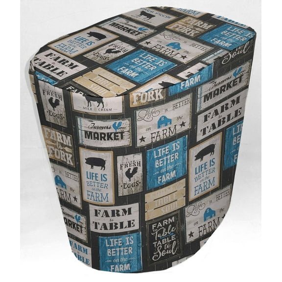 Farm To Table Food Processor Cover by Penny's Needful Things (Small, Blue)