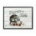 thumbnail image 1 of Farm To Table Vegetables Rustic Wood Textured Word Design 20 in x 16 in Framed Drawing Art Print, by Stupell Home Décor, 1 of 7
