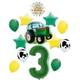 thumbnail image 1 of Farm Tractor 3rd Birthday Party Supplies 13 pc Balloon Bouquet Decorations, 1 of 7