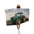 thumbnail image 1 of Farm Tractor Beach Towels Oversized Super Absorbent, Green Truck Country Rustic Field Harvester Lightweight Bath Towel Quick Dry Sets For Bathroom/Pool/Rv Camping/Beach Play/Gym Room/Picnic 35"x70", 1 of 8
