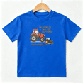 thumbnail image 1 of Farm Tractor Boys Graphic Tees Sibling Kids T-Shirt 100% Cotton Short Sleeve Tops Ages 4-13Y, 1 of 5