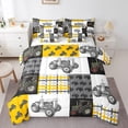 thumbnail image 1 of Farm Tractor Comforter Set 7 Piece Bed in a Bag Twin,Construction,Big Wheel Car Bedding Sets Truck Vehicles Sheet Set with Comforter Yellow Vehicle Farmhouse Room Decor, 1 of 4