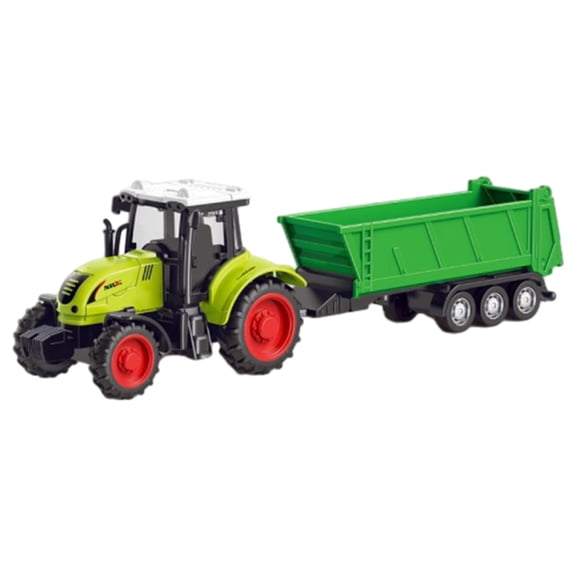 Farm Tractor Toy Vehicle,Friction Powered Push Sliding Truck,Realistic Agricultural Engineering Model,Durable Plastic Construction Vehicle Toy,Educational Simulation Truck For Indoor Outdoor Play