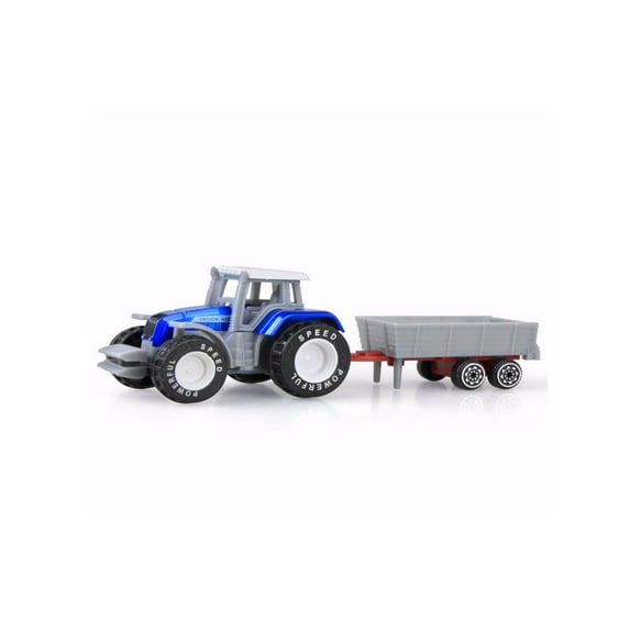 Farm Tractor Trailer Toy Set | 4 Interchangeable Tractor Head Vehicles with Swappable Tail Hooks | Durable ABS Construction | Educational Farm Equipment Play Set | Pretend Play Transport | 8 Pieces