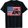 thumbnail image 1 of Farm Tractors USA Flag Patriotic Farming Gift Men Women Boys T-Shirt, 1 of 4