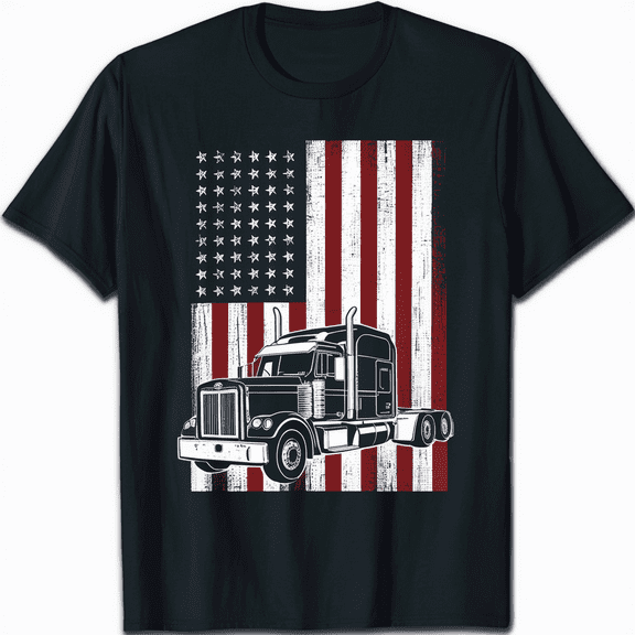 Farm Tractors USA Flag Patriotic Farming Gift T-Shirt