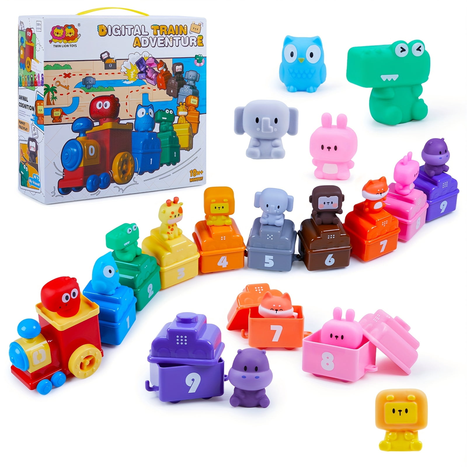 Number Train Sorting Farm Train Sorting Learning Toy Set, Counting Matching Activity Train ...