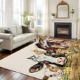 thumbnail image 1 of Farm Washable Area Rug 5x7 Barn Horse Sheep Cat Animal Country Retro Linen Background Low-Profile Large Area Rugs with Non Slip Backing Indoor Floor Carpet for Entrance Living Room Bedroom Home, 1 of 9