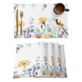 thumbnail image 1 of Farm Wildflower Plant Flower Placemat Wedding Party Dining Decor Linen Table Mat Kitchen Accessories Table Napkin, 1 of 5