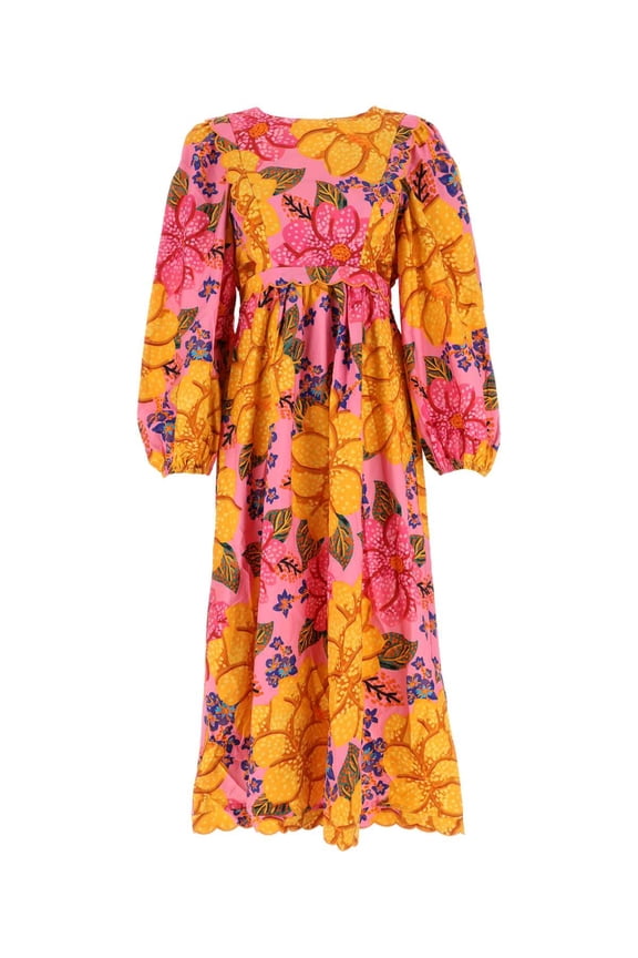 Woman Multicolor Fabric Dress