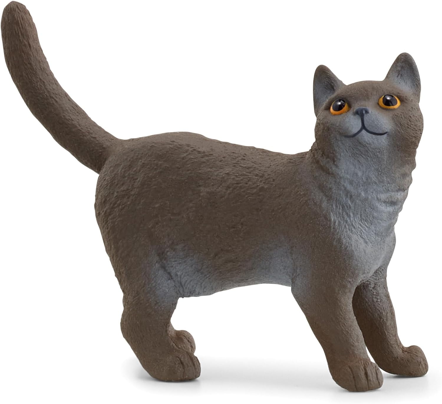Gray British Shorthair Cat Toy Figurine
