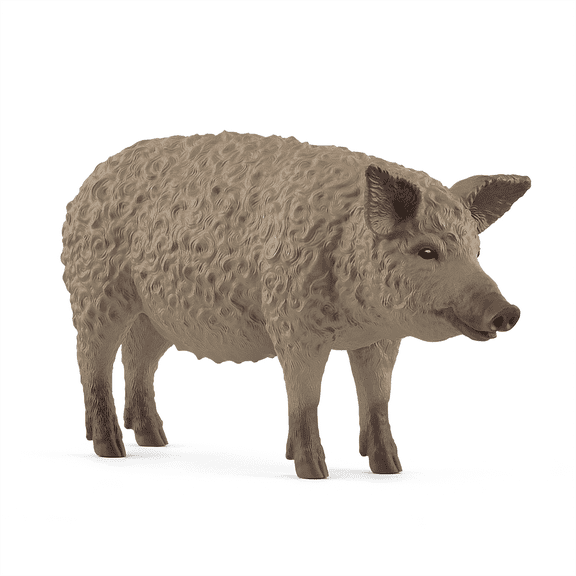 Schleich Farm World - 4" Mangalica Pig Toy for Kids. Realistic, Farm Animal Toys for Boys and Girls - Fun Educational Figure for Children Ages 3+ 14892