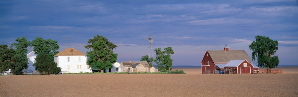 Farm at Sunset South Ritzville Route 261 SE Washington Canvas Art - Panoramic Images (27 x 9)